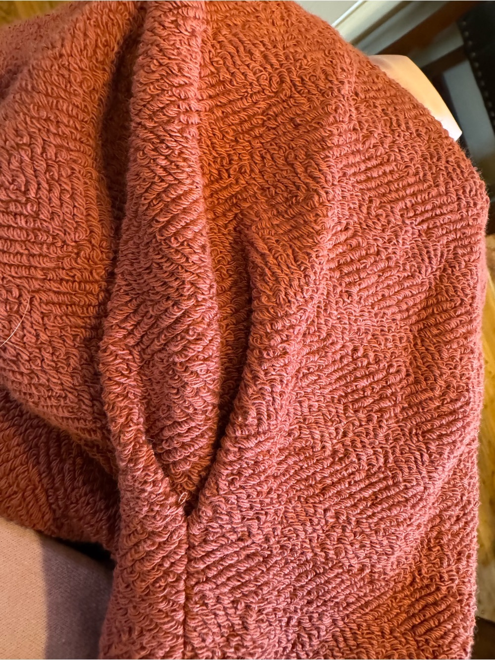 Textured Wide-Leg Crop Pants in Rust - Picture 4 of 4
